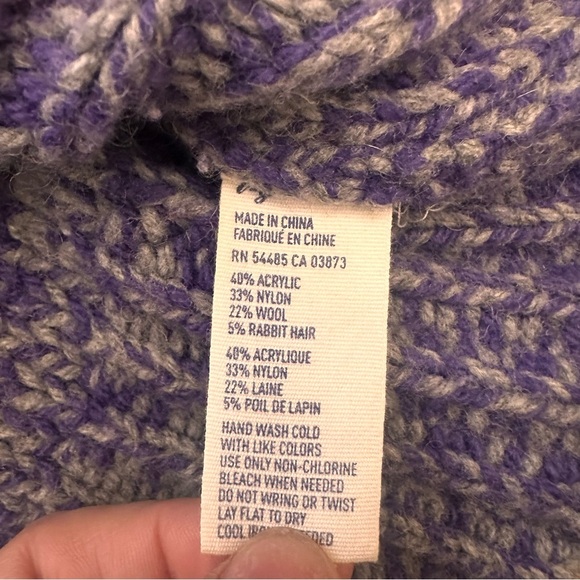American Eagle Outfitters Purple Knit Cardigan size L - Picture 4 of 4